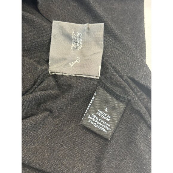 Marc Anthony Mens Black 1/4 Snap Button Shirt Size L Long‎ Sleeve Casual - Picture 4 of 8